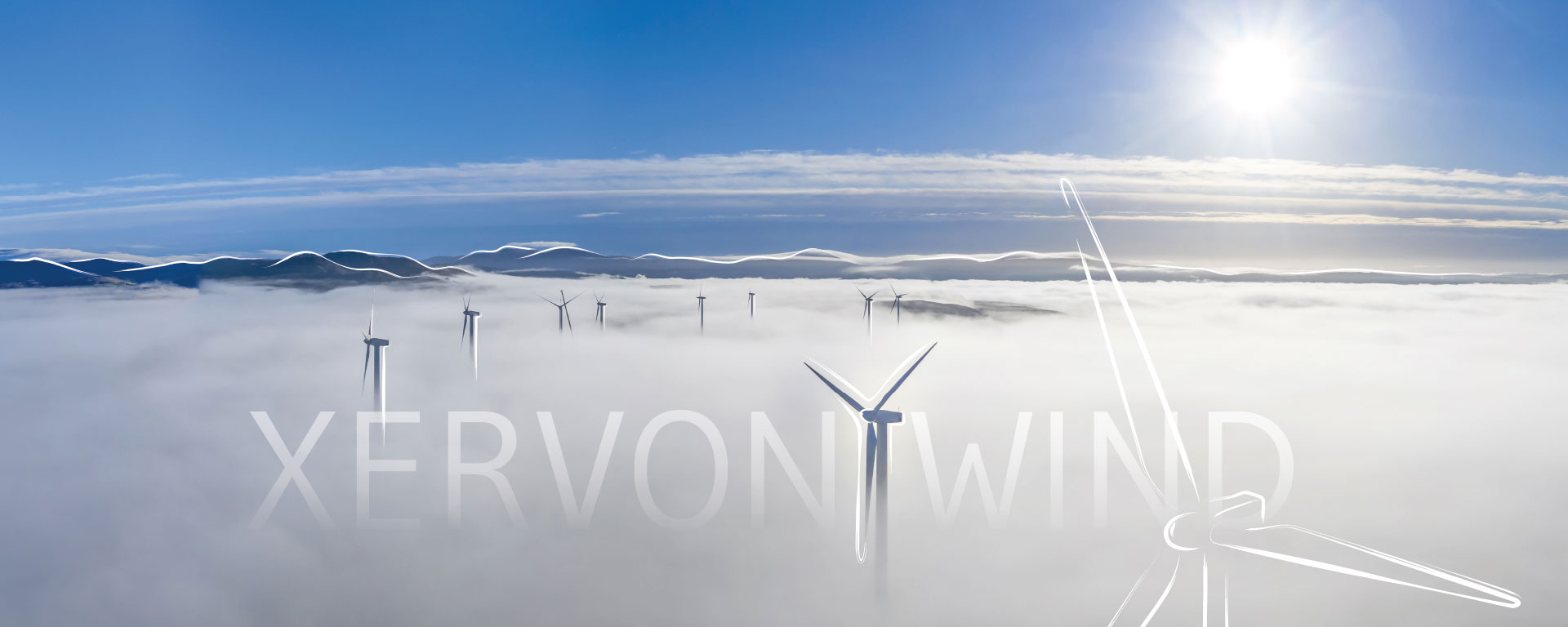 Windenergieanlagen im Nebel